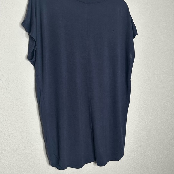 Double Zero brand Super Soft Swoop Bottom Tee - Navy, Small - Picture 8 of 12